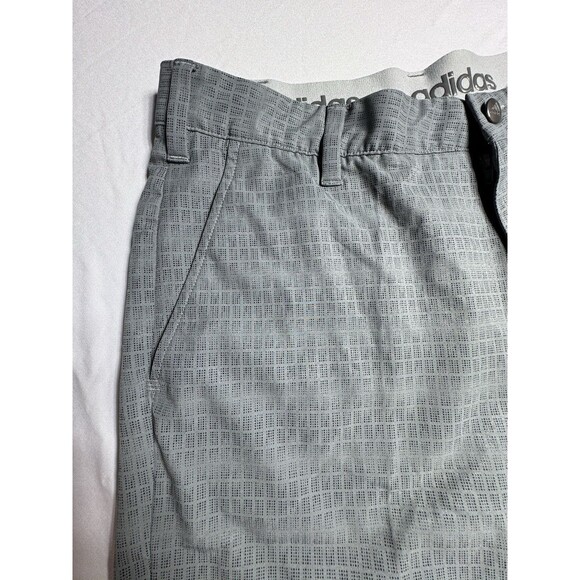 Adidas Shorts Mens 32 Gray Ultimate Dot Plaid Golf Geometric Print - Picture 3 of 14